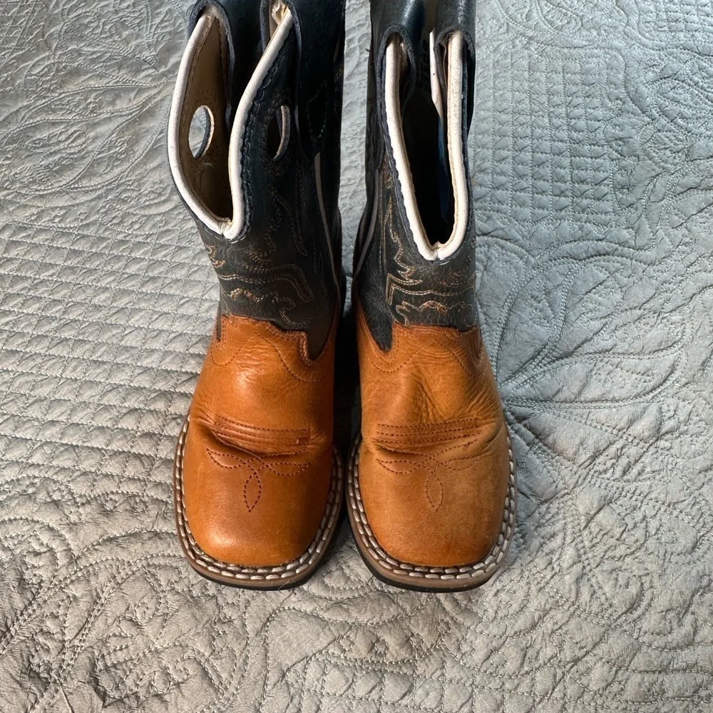 Kids Western Boots - Tan and Black